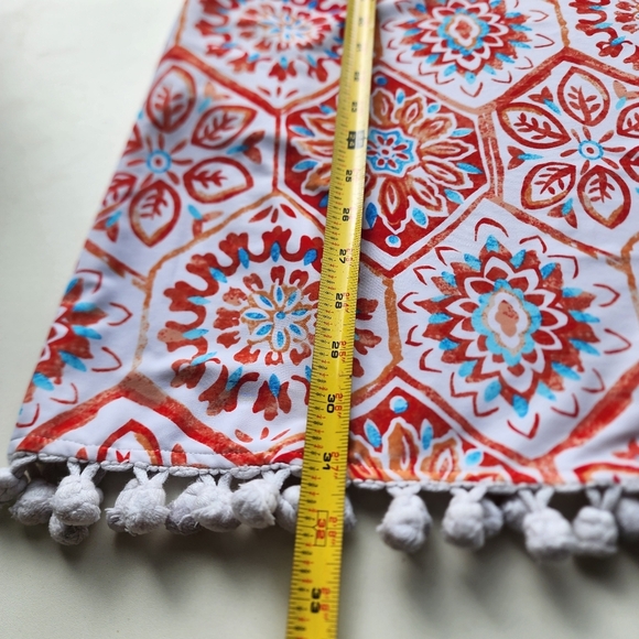 JUDE CONNALLY Dress  Geometric Orange Blue Summer Stretch Halter Sleeveles Sz S - Picture 10 of 11